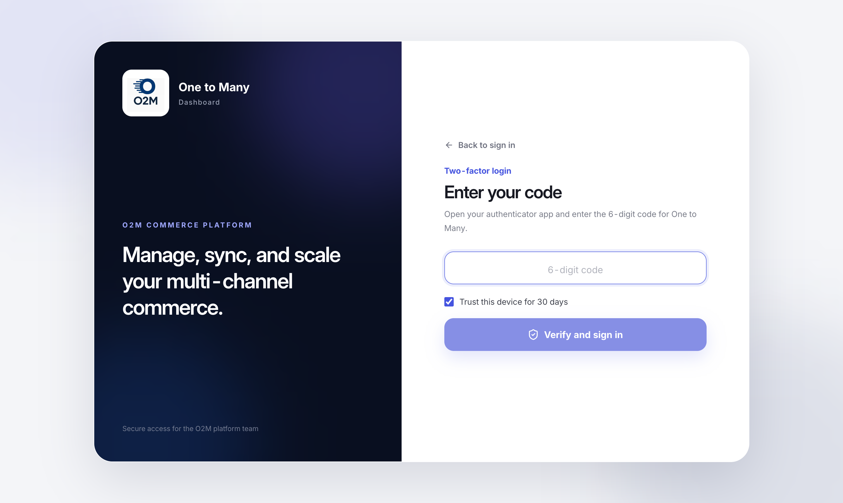 Enter your code: type the code from your authenticator app.