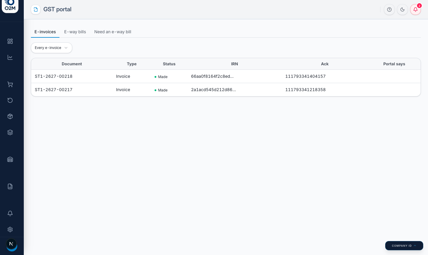 E-invoices