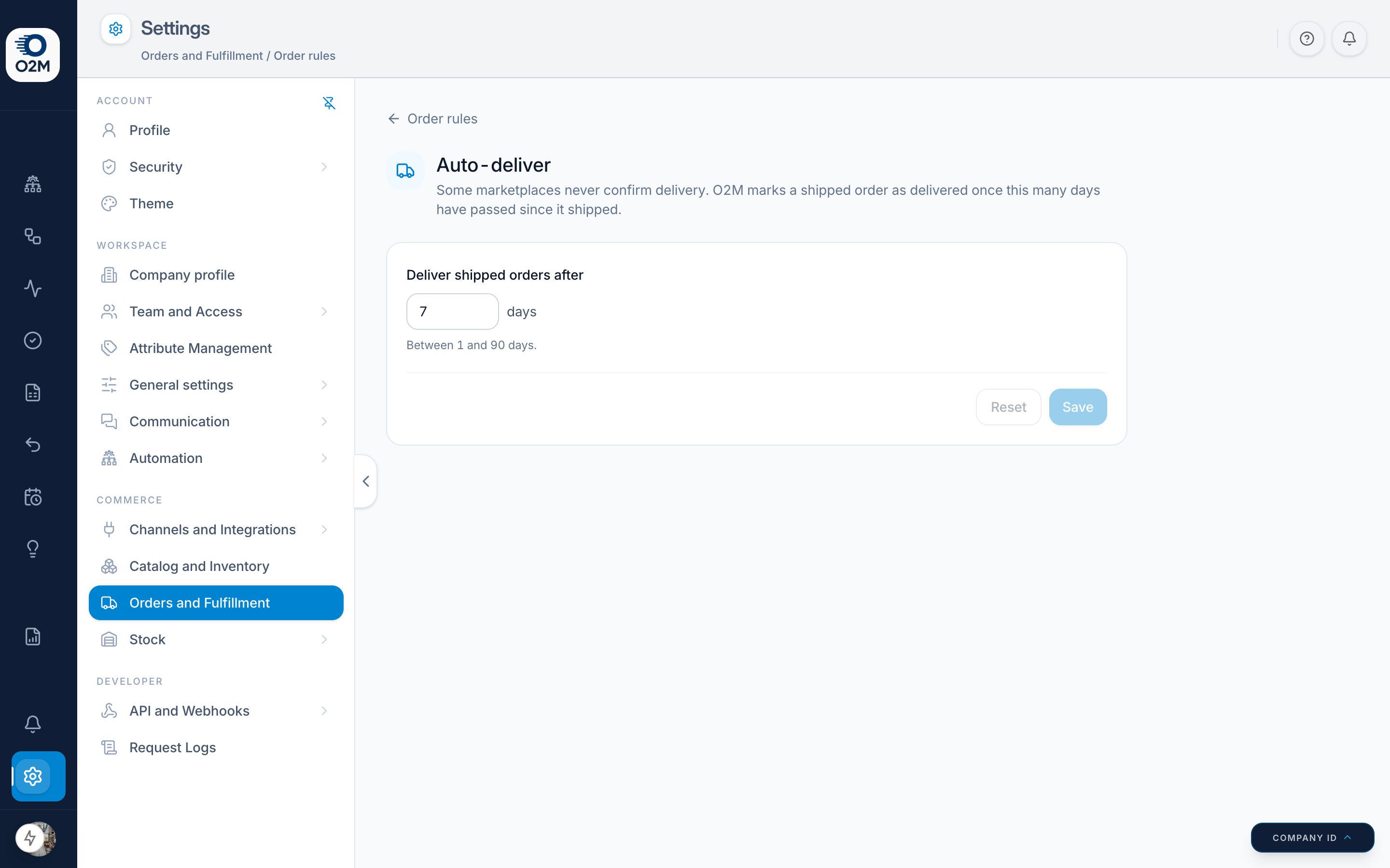 Changing the auto-deliver days