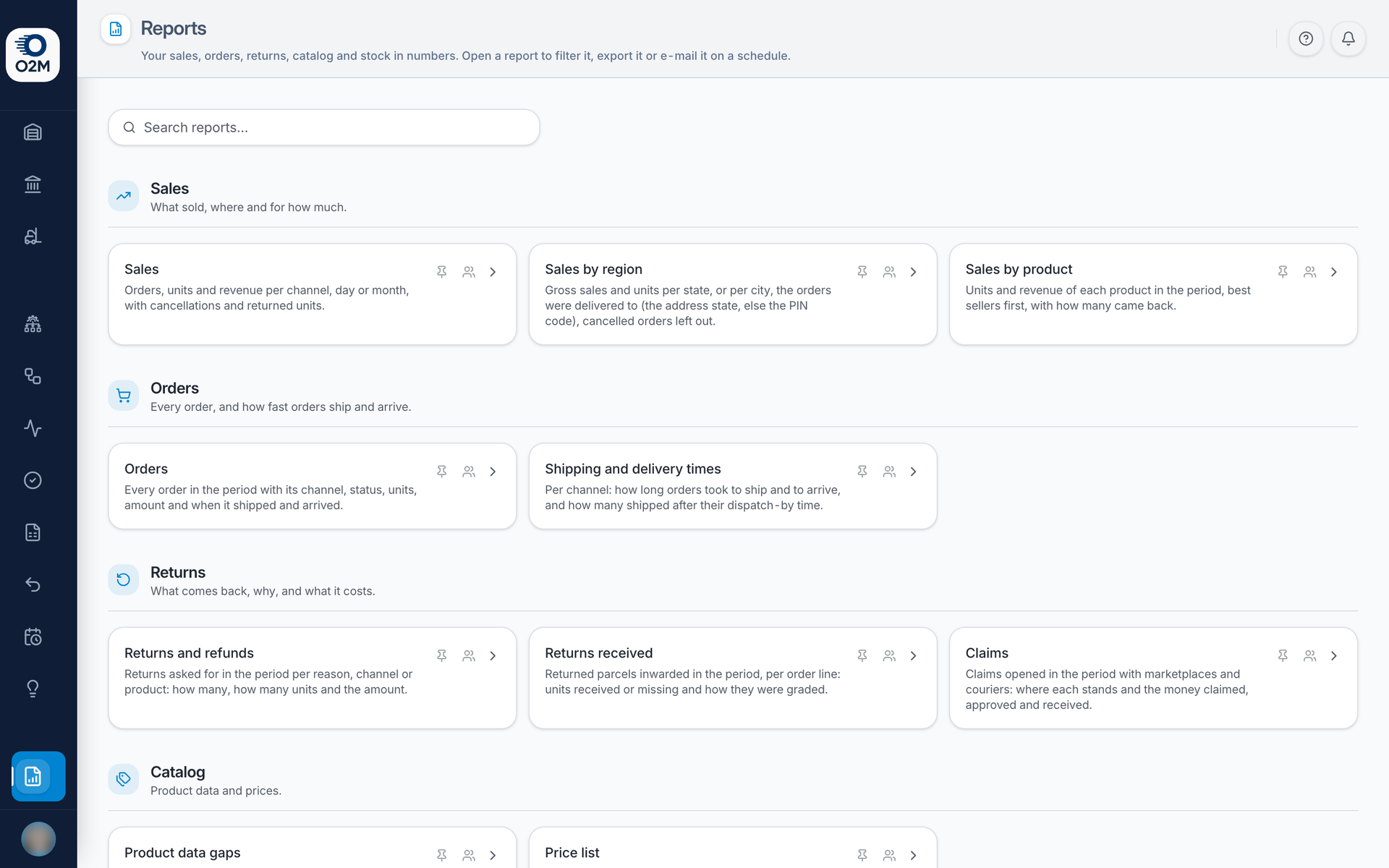 The Reports hub